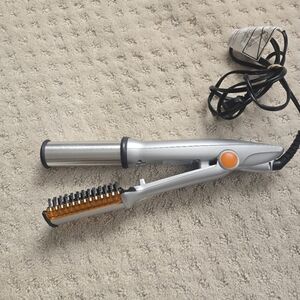 Instyler Roatating Hot Iron Silver And Orange Model 00713